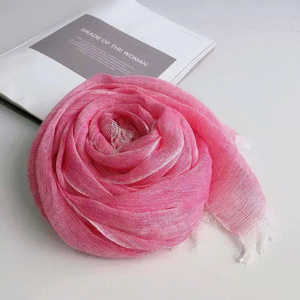 Bufanda Larga de Lino Ligero Premium para Mujer, Chal Transpirable de Verano Tropical, Estilo Europeo Americano, Colores Personalizables - Product Image 6