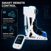 Appareil d'exercice électrique pour la cheville avec télécommande, réglable pour la dorsiflexion et la plantarflexion 0-45° °   pour la rééducation à domicile