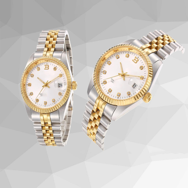 2025 New Design Luxury Stainless Steel Unisex Quartz Wrist Watch Seiko Movement Business OEM Fashion Glass 10ATM Water Resistant