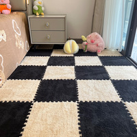 Tapis patchwork en promotion pour chambres et salons, tapis de sol à couverture intégrale, tapis tatami pour baie vitrée, tapis en velours lavable et découpable