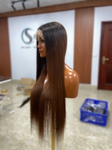 Perruque en cheveux humains vietnamiens en gros, 100% cheveux vierges humains bruts, cuticules alignées, export direct d'usine - Product Image 4