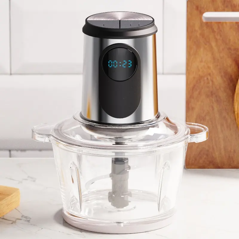 Digital food processor 3l multifunction food chopper with meat grinder stainless steel food chopper electric