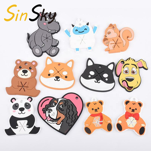 SinSky Porta Bolsas <span class=keywords><strong>para</strong></span> Excrementos de Perro Manos Libres con Forma de <span class=keywords><strong>Hamburguesa</strong></span> de Goma PVC Personalizado Pizza Papas Fritas Pan Hot Dog <span class=keywords><strong>Queso</strong></span> - Product Image 5