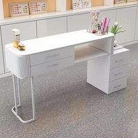 Bureau à ongles unique en verre japonais Le bureau à ongles simple de luxe léger peut être plié table à ongles