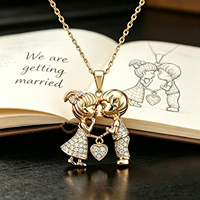 Collier de couple en argent sterling 925 avec pendentif en diamant de laboratoire, bijou en forme de cœur, charme d'amour, cadeau de fiançailles ou d'anniversaire