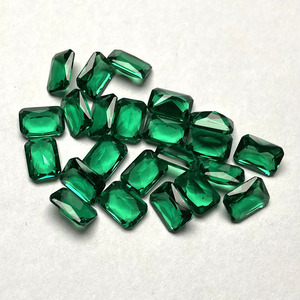 Pierres précieuses émeraude vert en vrac, vente en gros, nano octogone prince - Product Image 5