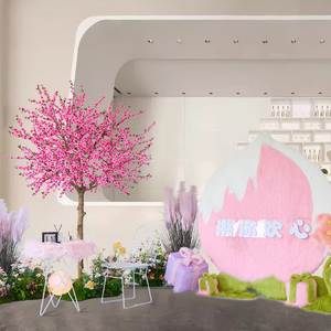Arbre artificiel de <span class=keywords><strong>fleurs</strong></span> de pêcher, ornement paysager, arbre paysager commercial extérieur/intérieur de grande taille, plante verte - Product Image 6
