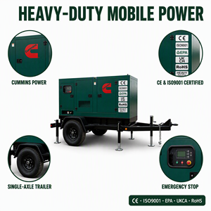 เครื่องกำเนิดไฟฟ้าดีเซลแบบเปิดโครงสร้างเงียบพิเศษ Cummins Perkins สำหรับ Sdec Steyr Deutz Kofo Aoling Weichai ขนาด 20 กิโลวัตต์ ถึง 1000 กิโลวัตต์ พร้อมระบบสตาร์ทอัตโนมัติ ATS - Product Image 3