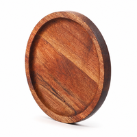Sous-verres en bois d'acacia de 5 pouces, sous-verres ronds pour boissons, protection de table basse