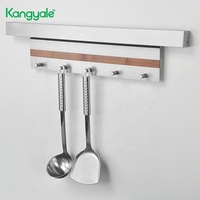 Support mural multifonctionnel Kangyale en aluminium à un niveau pour planches à découper, accessoire de cuisine, porte-épices et porte-papier