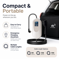 Chargeur EV portable 7kW 32A Type 2 IEC62196 prêt à être expédié, en stock, livraison rapide, station de recharge pour véhicules électriques avec prise CEE