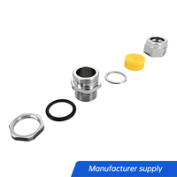 Prensaestopas metálico personalizado con rosca M, PG, G, NPT, de acero inoxidable SS304 SS316, a prueba de explosiones, con sellado de silicona, tabla de tamaños