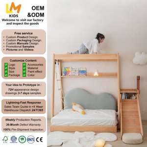 Set di mobili per bambini Montessori imbottiti con piattaforma di svezzamento pavimento telaio del letto per bambini a bassa altezza letto in legno con binario di sicurezza - Product Image 1