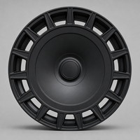 Nouvelle jante en alliage d'aluminium forgé 15 rayons style rallye noir mat concave profond logo personnalisé 18-22 pouces