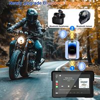 GPS moto 7 pouces, navigation sans fil, CarPlay, Android Auto, étanche IP67, TPMS, télécommande BT, fixation antivol à dégagement rapide