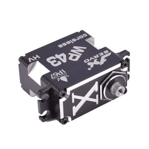 Venta al por mayor JX WP43 43KG 0.11sec Totalmente impermeable CNC Coreless Servo 8,4 V Engranaje de acero 180 grados HV Aluminio Alto Torque TRX 1/10 RC - Product Image 1