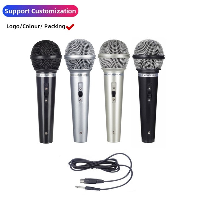 BNT Professional Studio Wired Handheld Microphone Noise Reduction XLR Support Live Function Home KTV Splitter Converters Plastic
