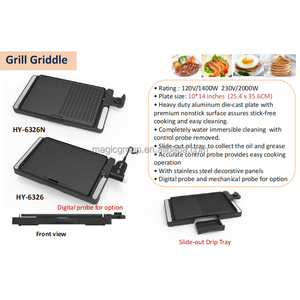 Grill électrique circulaire de 30 cm et appareil à pizza avec température réglable, appareil de cuisson multifonctionnel pour la cuisine - Product Image 2