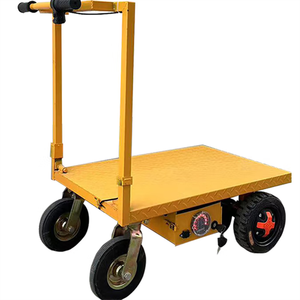 Véhicules de transport à plat de chantier camions à plat poussés à la main électriques pour le chargement/déchargement de cargaisons de pose de briques - Product Image 4