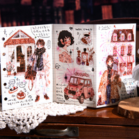 Autocollants en PET imperméables Mr. Paper, motifs de personnages, style vintage, autocollants mats laminés pour journalisation, agenda, collage DIY