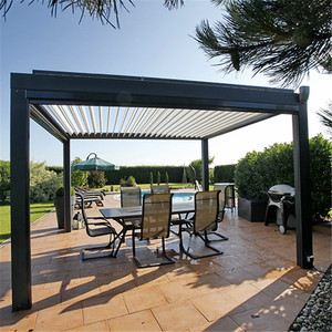 Bâche de <span class=keywords><strong>Pergola</strong></span> étanche motorisée en aluminium, couverture pour pare-soleil, gazébo électrique avec moulages, nouveauté - Product Image 5
