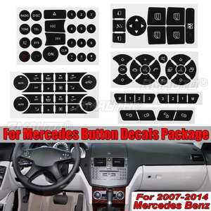 Set Car Button Repair Sticker Steering AC <b>Window</b> <b>Decals</b> Stickers New for Mercedes for Benz 2007-2014 Button Repair Sticker <b>Decal</b> - Product Image 1