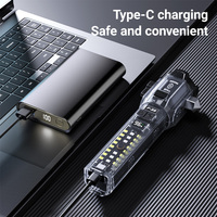 Lampe torche LED haute puissance longue portée en alliage d'aluminium avec plus de 1000 lumens, étanche, torche d'urgence, rechargeable, portable