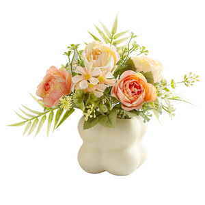 Flores artificiales, plantas artificiales en maceta, decoraciones para sala <span class=keywords><strong>de</strong></span> estar y comedor, flores artificiales y plantas verdes - Product Image 1