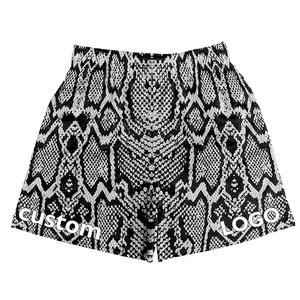 Short d'été pour hommes respirant à séchage rapide Motif serpent Short en maille pour hommes Spandex/Polyester Logo personnalisé