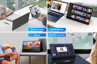 Moniteur LCD portable ultra-mince 21.5 pouces Usb-c HD 1080P Moniteur portable VESA Support réglable Moniteur FHD sans cadre