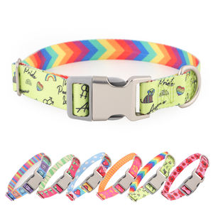 <span class=keywords><strong>Collar</strong></span> de adiestramiento para perros con logotipo personalizado, collares suaves y ajustables para mascotas, cinta de liberación rápida hecha por sublimación, <span class=keywords><strong>Collar</strong></span> impreso para mascotas - Product Image 1