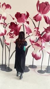 <span class=keywords><strong>Iris</strong></span> géant artificiel luxueux en papier pour arrangements de fête, mariage, décoration de vitrine, accessoires de centre commercial - Product Image 6