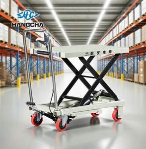 <span class=keywords><strong>Table</strong></span> élévatrice à ciseaux approuvée CE Hangcha 500kg petit chariot hydraulique électrique de 900mm pour l'entreposage de détail - Product Image 1