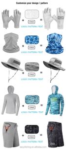เสื้อตกปลาแขนยาวผ้าโพลีเอสเตอร์แห้งเร็วมีฮู้ดป้องกันแบคทีเรียระบายอากาศได้ดี UPF 50สำหรับตกปลากลางแจ้ง - Product Image 4
