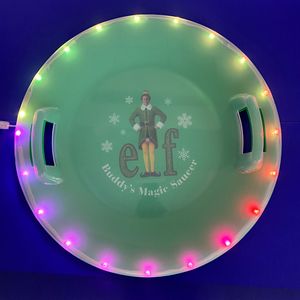 Elf Buddy's Magic Saucer Led Light Up Snow Sledding Disc For Kids And Adults Outdoor Winter Fun Toy - Product Image 1