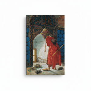 Printed <b>Canvas</b>: Osman Hamdi Bey 'Tortoise Trainer' Turkish <b>Wall</b> Art,WRAPPED <b>CANVAS</b> - Product Image 2