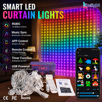 Luces de hadas RGB direccionables DC5V WS2811 mini con control remoto USB para decoración de paredes de dormitorio, cortinas y exhibiciones interiores