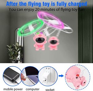 Prix de gros Jeux d'astronautes volants Jouet lumineux pour enfants Hélicoptère à suspension à induction Avion contrôlé à la main pour les tout-petits - Product Image 6