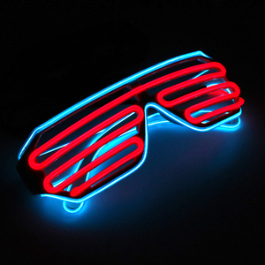 Occhiali EL Wire di Alta Qualità, Occhiali Neon Lampeggianti LED per Feste a Tema Anni '80, EDM, RB03 - Product Image 2
