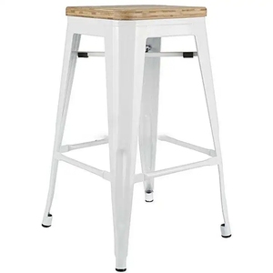 Taburetes de <span class=keywords><strong>Bar</strong></span> modernos para cocina, taburetes de <span class=keywords><strong>bar</strong></span> para restaurante con pintura de hierro y metal de colores apilables - Product Image 2