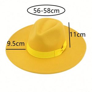 Spring Autumn New Bow Big Cornice Peach Heart Flat Edges Fashion Dress Lady Fedora <b>Hats</b> - Product Image 2