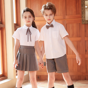 Uniformes scolaires d'été de style britannique pour les élèves de la maternelle pour les photos de fin d'études Chœur Performances Uniformes personnalisés - Product Image 2