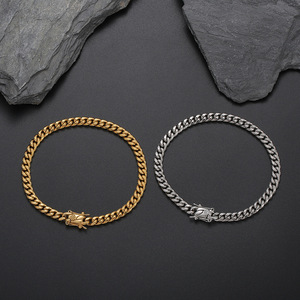 6Mm 8mm 10mm 12mm Stainless Steel Round Grinding Cuban <b>Anklet</b> - Product Image 3