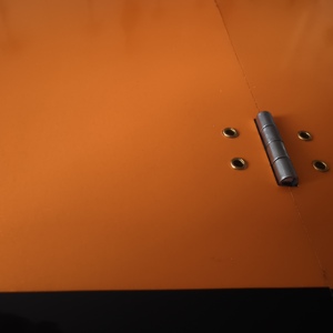 Segnale di avvertimento di sicurezza europeo 400mm * 300mm piastra in alluminio con cerniere pieghevole arancione cartello stradale - Product Image 3