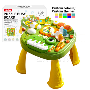 Zhorya Dinosaur Piano Puzzle Juego bebé actividad <span class=keywords><strong>centro</strong></span> <span class=keywords><strong>de</strong></span> aprendizaje educativo ocupado tablero dinosaurio piano Mesa musical juguete - Product Image 1