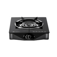 Cuisinière à gaz portable Xunda à brûleur unique avec plaque en verre