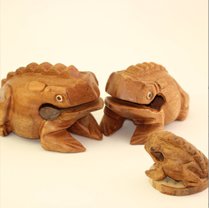 Instrument de musique en bois sculpté à la main de couleur naturelle, <span class=keywords><strong>grenouille</strong></span> thaïlandaise qui chante, instrument de percussion en bois - Product Image 1