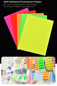 Fabricant en gros de papier autocollant <span class=keywords><strong>fluorescent</strong></span> auto-adhésif au format A4 en vinyle durable pour l'école, le bureau et les étudiants papier de copie couleur - Product Image 3