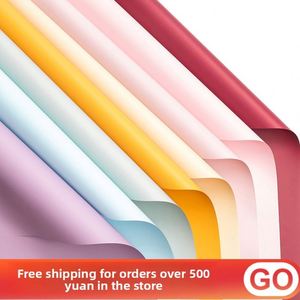 Hoa hồng nghệ thuật màu rắn thanh lịch bao bì giấy màu rắn màu sắc thanh lịch phong cách Hàn Quốc hoa tươi giấy gói tình yêu đầu tiên - Product Image 2