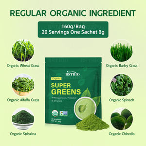 ผงน้ำผลไม้ผสมสีเขียวผงซูเปอร์กรีน Bstbio 8กรัม/20ซอง/ถุงฉลากส่วนตัว - Product Image 3